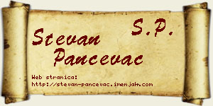 Stevan Pančevac vizit kartica